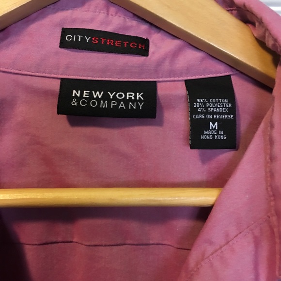 NY&Co, size M, button down shirt, pink - Picture 2 of 3